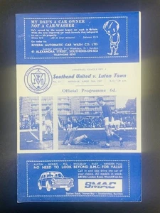 1966/67 SOUTHEND UNITED V LUTON TOWN 24-04-1967 DIVISION 4 - Imagen 1 de 1