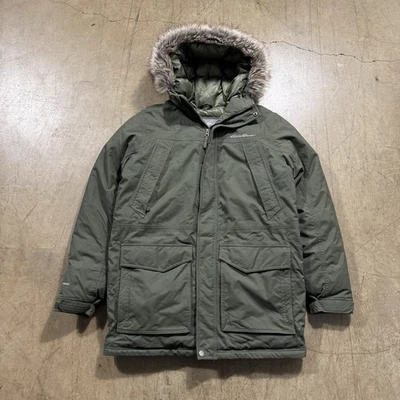 Eddie Bauer Weatheredge Superior Down Parka Men’s Medium Fur Hood Green - Image 1 of 4