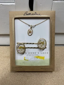 Bellíssima Queen Anne’s Lace Necklace + 2 Hair Pins NEW - Picture 1 of 1
