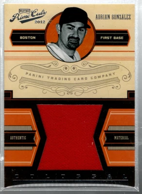 B4344- 2012 Prime Cuts Colossal Memorabilia #1 Adrian Gonzalez Jersey /49 -NM-MT - Image 1 of 2