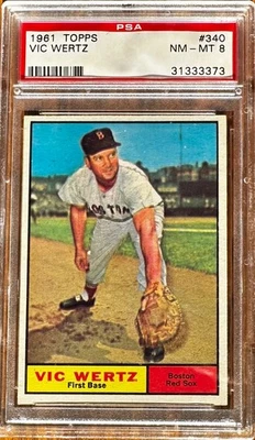 1961 Topps PSA 8 (nm-mt) #340 Vic Wertz (4x A/S) Foto 1 de 2