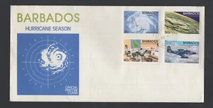 Barbados #555-58 (1981 Hurricane Watch set ) on unaddressed P.O. cachet FDC - Picture 1 of 1