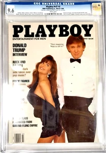 Playboy March 1990 HMH Publishing #v37 #3 Donald Trump CGC 9.6 Grade - Picture 1 of 4