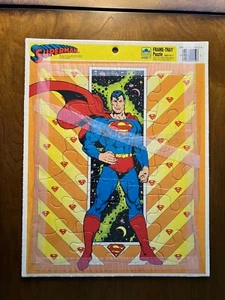 Vintage Superman Frame Tray Puzzle Golden 1989 DC Comics sealed but taped unused - Picture 1 of 5