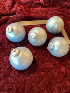 5 Stck. Kugel Stil hell eisblau Crackle Weihnachtskugel Ornamente 4" #3255 - Bild 1 von 7