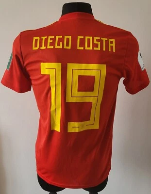 Spain 2017 - 2019 Home football Adidas shirt jersey #19 Diego Costa size Small - Image 1 of 4
