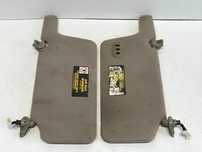 99-02 Infiniti G20 OEM Sun Visor Set Mirror Lights GRAY - Image 1 of 4