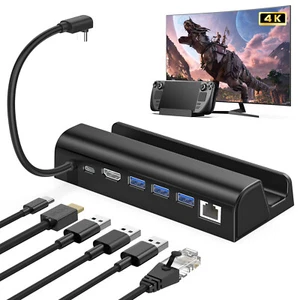 6-in-1 Steam Deck Docking Station For Valve Steam Deck Charging Game For HDMI TV - Picture 1 of 6