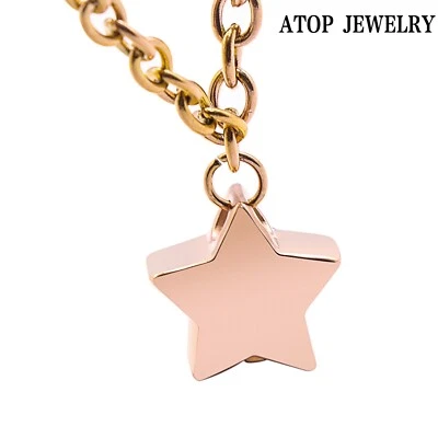 Women's Rose Gold Star Urn Pendant Bracelet Memorial Jewelry - Image 1 of 4