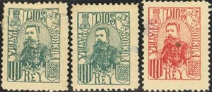 Otros apartados. Viñeta. (*) MNG 1909. Conjunto de tres viñetas Carlistas DIOS - Imagen 1 de 1