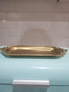 Antique Brass/Copper Decorative Tip Tray Entertaining Serving Tray India - Picture 1 of 3