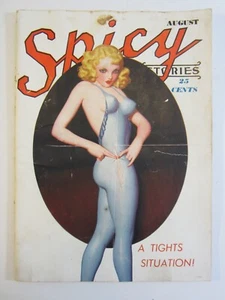 Spicy Stories Pulp v. 7 #8, Aug. 1937 VG Bolles "A Tights Situation" Cover! - Picture 1 of 6