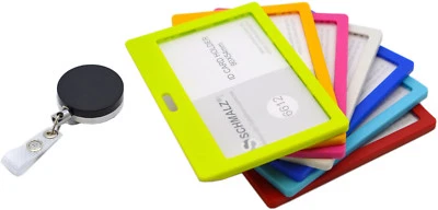 Kartenhalter mit Ausweisjojo Ausweishülle Querformat Skipasshalter Werksausweis