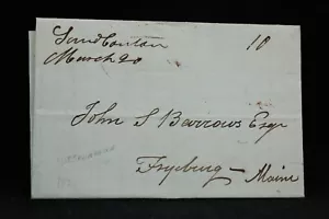 New Hampshire: Sandbornton (#1) 1821 Stempelloser Einband, Ms, Strafford Co - Bild 1 von 5