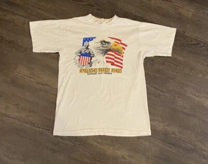 Vintage Desert Storm Herren T-Shirt Einzelnaht Flagge Grafikdruck Made in USA - Bild 1 von 4