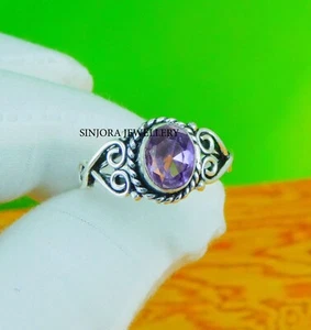 Amethyst Gemstone 925 sterling silver handmade Gift Ring US size 5 to 13 - Picture 1 of 4