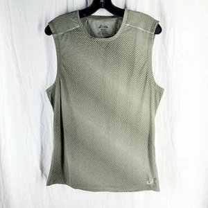 Top sin mangas ASICS para hombre verde oscuro verde reflectante talla M - Imagen 1 de 6