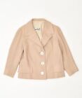 LORELLE GUERMANDI Womens 3 Button Blazer Jacket UK 14 Large Beige Vintage SA10