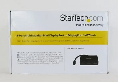 Startech.Com 3 Port Multi Monitor Mini Displayport to Displayport  MSTMDP123DP - Image 1 of 3