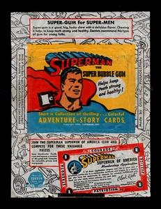 ORIGINAL 1940 GUM INC. SUPERMAN CARD SET 1 CENT WAX PACK WRAPPER RARE! - Picture 1 of 2