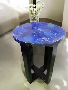 18" Unique Lapis Lazuli Coffee & Tea Table Luxury Handcrafted Design Furniture - Picture 1 of 7