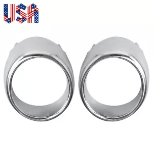 Chrome Fog Light Trim Bezel L + R for Q40 Q70 Q70L G25 G37 M37 M56 Infiniti - Picture 1 of 7