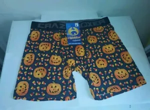 Crazy Boxer Halloween Jack O Lantern Candy Corn Boxer Briefs Men's L 36-38 New - Picture 1 of 5