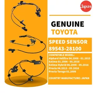 GENUINE TOYOTA SPEED SENSOR ALPHARD VELLFIRE ESTIMA PREVIA TARAGO - 89543-28100 - Picture 1 of 9