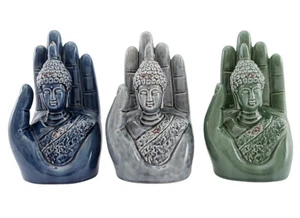 Buddha Figure in Hand Choice of 3 Colours - Picture 1 of 4