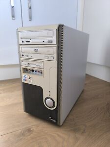 Vintage Retro Beige Cybercom Gaming Windows XP PC Tower - Medion 3500, P4, 512Mb
