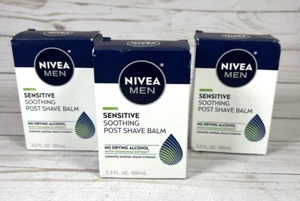 Nivea Men Sensitive Soothing Post Shave Balm Chamomile Extract 3.3oz (3 Pack) - Picture 1 of 8