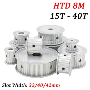 HTD 8M Zahnriemenscheibe AF-Typ 15T-40T Bohrung 8mm-25mm Schlitzbreite 32/40/42mm - Bild 1 von 23