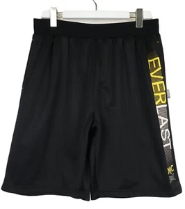 EVERLAST Shorts Men's XL Athletic Activewear Elastic Waist Drawstring Black - Picture 1 of 10