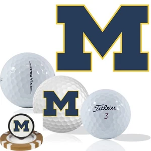 NCAA Michigan Wolverines • Golfbälle 12er-Pack • Titleist ProV1X • Überarbeitet - Bild 1 von 3