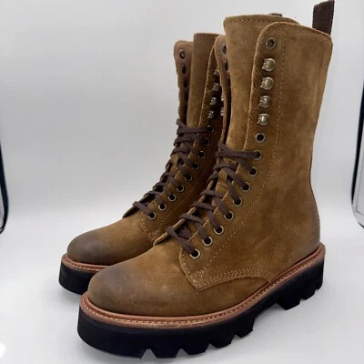 Botas de bruñido de tabaco Grenson Mavis para mujer talla 7,5 UK 5 gamuza marrón Foto 1 de 4