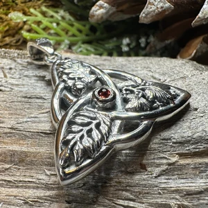Collar Wicca Colgante Triquetra Espina Ceniza Roble Mickie Mueller con CADENA GRATIS - Imagen 1 de 13