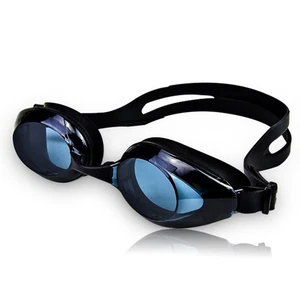 Schwarze wasserdichte Schwimmbrille PC Silikon Antibeschlag Schwimmbrille Erwachsene - Bild 1 von 11