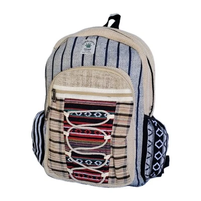 Mochila grande de cáñamo puro Foto 1 de 4