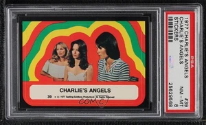 1977 Charlie's Angels Stickers Cheryl Ladd Kris Munroe Jaclyn Smith PSA 8 rs2 - Picture 1 of 3