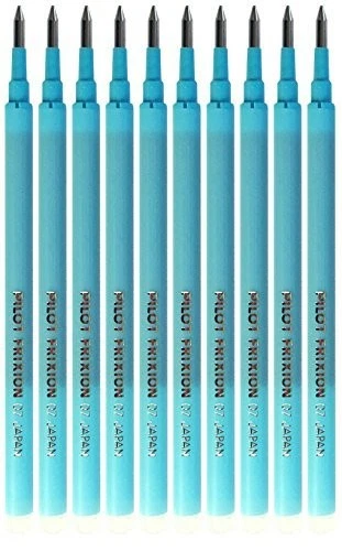 Paquete de 10 recambios de tinta de gel azul claro Pilot FriXion 0,7 mm Foto 1 de 1
