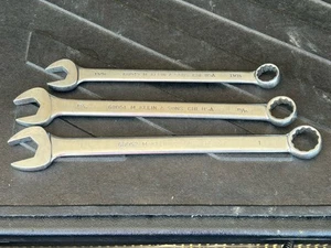 VINTAGE M. KLEIN & SONS CHI. USA DEDICATED COMBO WRENCHES 1”, 15/16”, 13/16 - Picture 1 of 10