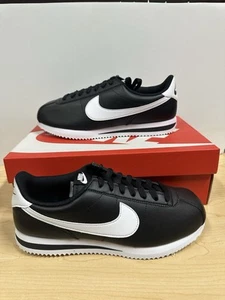 Size 10 Nike Cortez Women’s Leather Sneakers Black White |DN1791-001| - Picture 1 of 6
