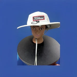 Titleist Tour Aussie Bucket Hat White 100 Percent Polyester - Picture 1 of 5