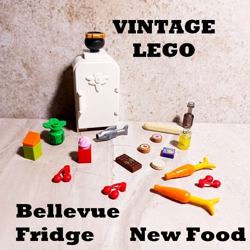 LEGO Fridge Refrigerator FOOD Stocked Groceries Ice Cream Melon Fruit New Food - Image 1 of 2