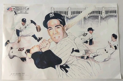 Phil Rizzuto Limited Edition. 9/100 Art Print,  Baseball Hall Of Fame Induction - Image 1 of 4