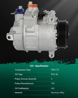 Compresor de aire acondicionado para Mercedes-Benz SL500 SL55 2003-2007 CO 11256C Foto 1 de 4