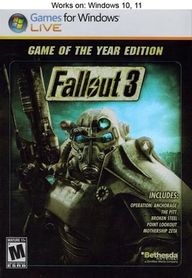 Fallout 3: Game of the Year Edition PC 2009 Bethesda Windows 10 11 - Image 1 of 4