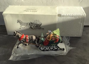 Vintage Department 56 Original Snow Village Sleighride Christmas Decor in Box - Bild 1 von 6