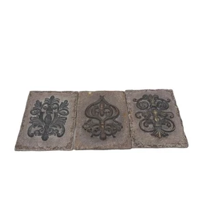 Vintage 3 Southern Living At Home Fliesen Kunst Wandtafeln Fleur de Lis Deko - Bild 1 von 10