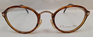Vtg 90s Christian Dior Eyeglass Frames Womens 2899 Tinted Red Round Panto NOS - Picture 1 of 6
